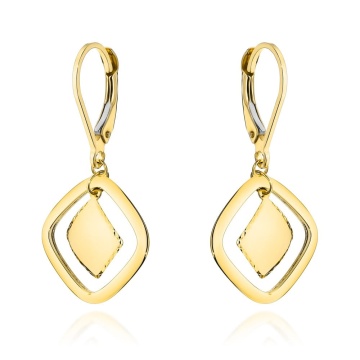 Cercei Aur 14k cu Model Romburi
