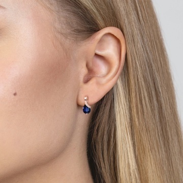 Cercei Aur 14K cu Safir 0.60 ct - Img 6