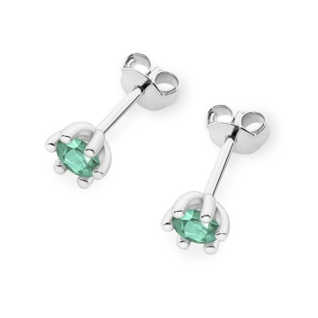 Cercei Aur 14K cu Smarald 0.15 ct - Img 9