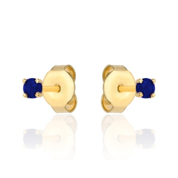 Cercei Aur 14k cu Zirconii Albastre - Img 4