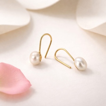 Cercei Clasic Pearls din AUR 14K - Img 3