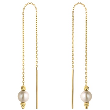 Cercei Fir Aur 14k cu Perla