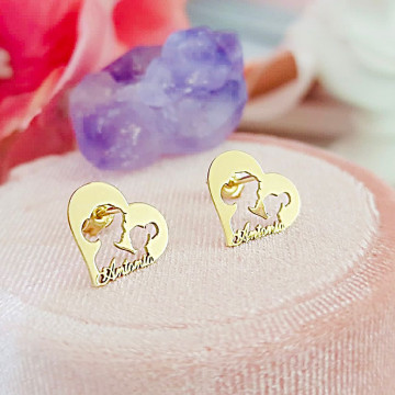 Cercei personalizabili cu orice nume din AUR 14K - Img 4