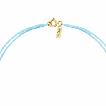 Choker Crystal Sky Blue Cross din AUR 14K - Img 2