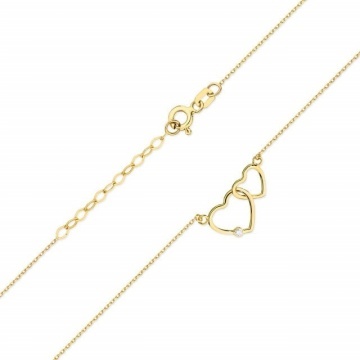 Colier Aur 14K cu Diamant Natural 0.01 ct - Img 2