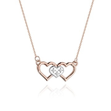Colier Aur 14K cu Diamante Naturale 0.01 ct - Img 3