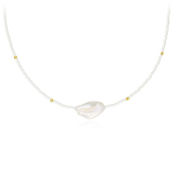 Colier Baroque Pearl cu Miyuki și AUR 14K