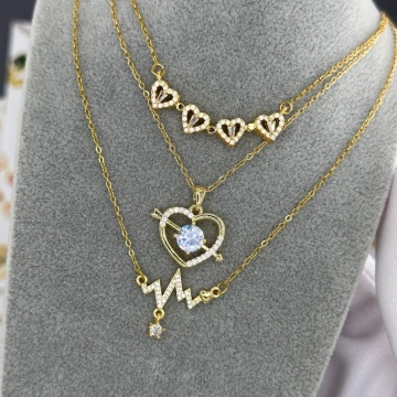 Colier Cupidon Crystal din Inox placat cu AUR 18K - Img 2