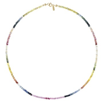Colier Multicolor Sapphire din AUR 14K - Img 2