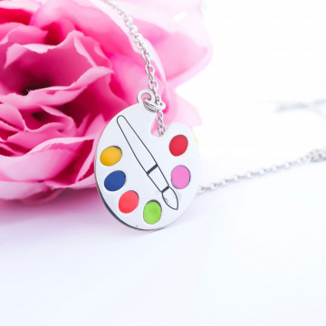 Colier personalizabil din argint 925 - Paleta culori Pictura - Img 2