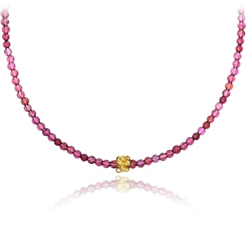 Colier Strawberry din AUR 14K si Granate