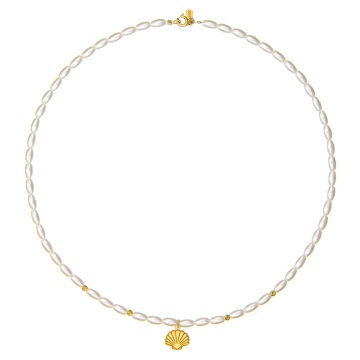 Colier Summer Pearls cu Perle Mallorca și AUR 14k - Img 2