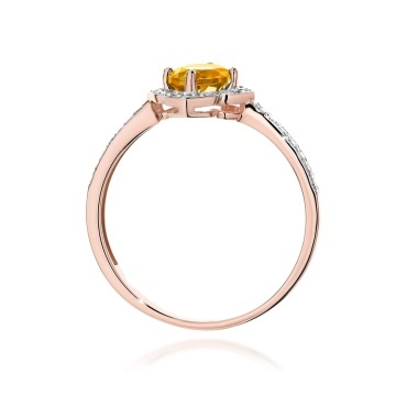 Inel Aur 14K cu Citrin 0.50 ct si Diamante Naturale 0.13 ct - Img 11