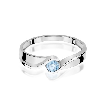 Inel Aur 14K cu Diamant Albastru de Laborator 0.15 ct - Img 10