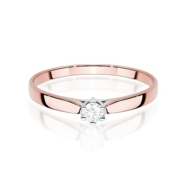Inel Aur 14K cu Diamant de Laborator 0.10 ct - Img 9
