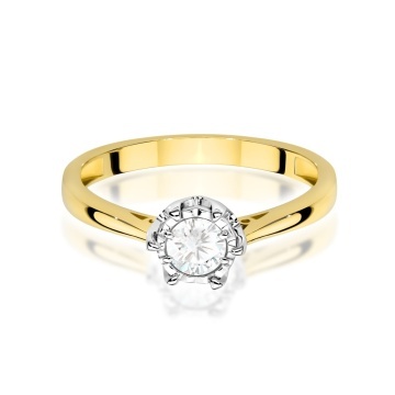 Inel Aur 14K cu Diamant de Laborator 0.30 ct - Img 2