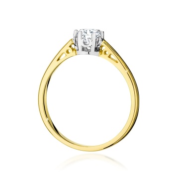 Inel Aur 14K cu Diamant de Laborator 0.40 ct - Img 3
