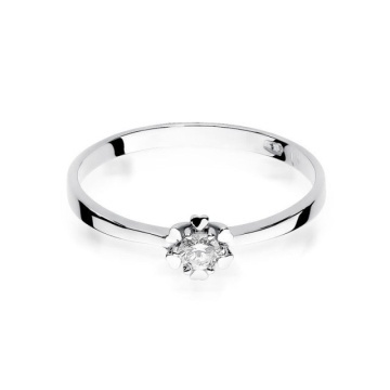 Inel Aur 14K cu Diamant Natural 0.10 ct - Img 5