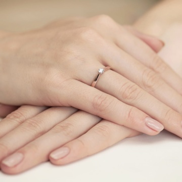 Inel Aur 14K cu Diamant Natural 0.12 ct - Img 12