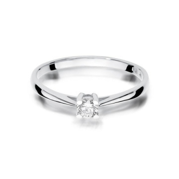 Inel Aur 14K cu Diamant Natural 0.15 ct - Img 5