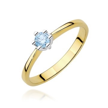 Inel Aur 14K cu Diamant Natural 0.15 ct