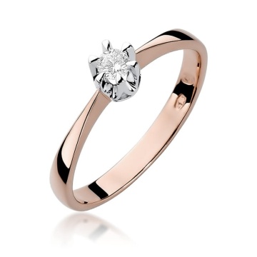 Inel Aur 14K cu Diamant Natural 0.20 ct - Img 5