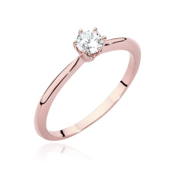 Inel Aur 14K cu Diamant Natural 0.40 ct - Img 4