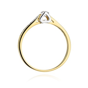 Inel Aur 14K cu Diamante de Laborator 0.15 ct - Img 3