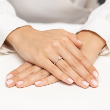 Inel Aur 14K cu Diamante de Laborator 0.32 ct - Img 8