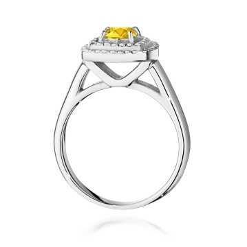 Inel Aur 14K cu Diamante Galbene de Laborator 0.78 ct - Img 11