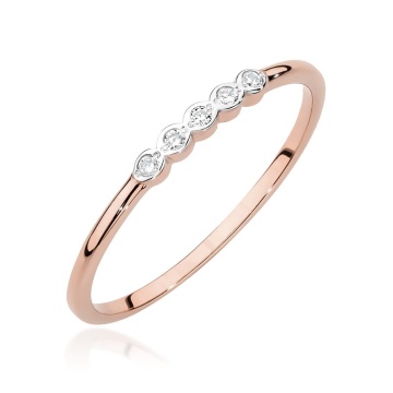 Inel Aur 14K cu Diamante Naturale 0.04 ct - Img 5