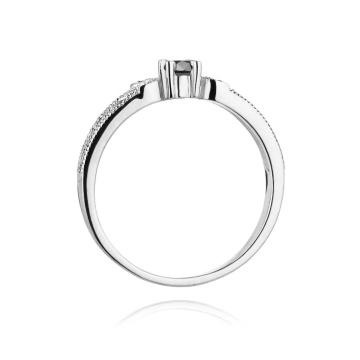 Inel Aur 14K cu Diamante Naturale Albe si Negre 0.15 ct - Img 11