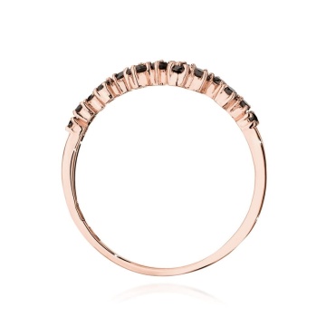 Inel Aur 14K cu Diamante Naturale Negre 0.33 ct - Img 8