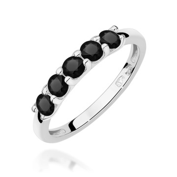 Inel Aur 14K cu Diamante Naturale Negre 0.60 ct - Img 5