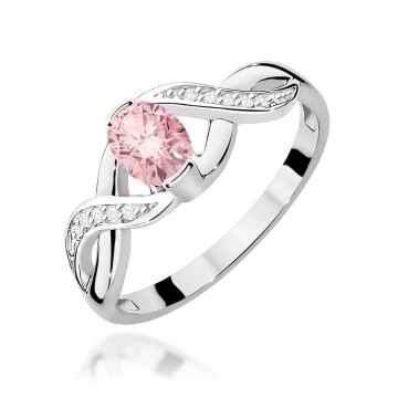 Inel Aur 14K cu Diamante Roz de Laborator 0.55 ct - Img 9