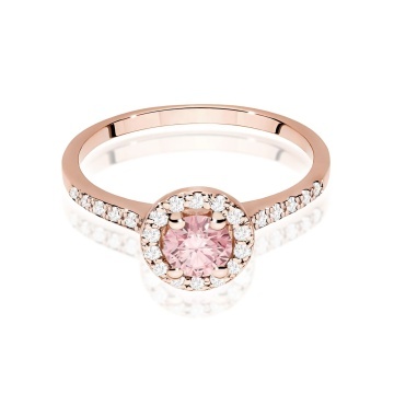 Inel Aur 14K cu Diamante Roz de Laborator 0.74 ct - Img 6