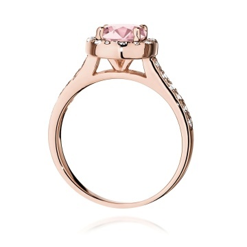 Inel Aur 14K cu Diamante Roz de Laborator 1.38 ct - Img 7