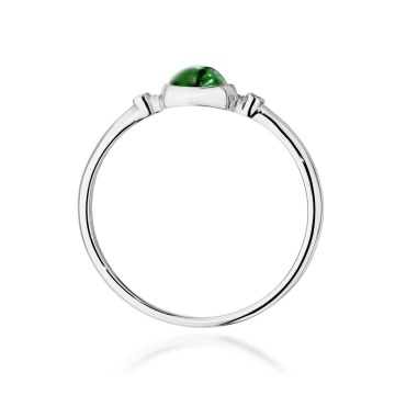 Inel Aur 14K cu Green Tourmaline 0.60 ct si Diamante Naturale 0.01 ct - Img 11