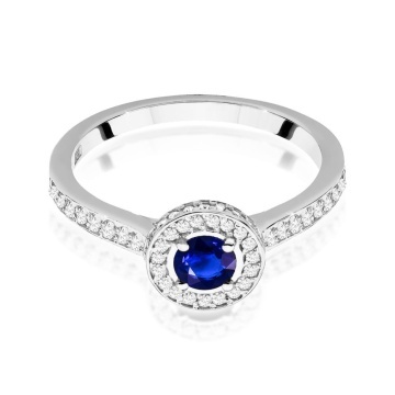 Inel Aur 14K cu Safir 0.30 ct si Diamante Naturale 0.34 ct - Img 6