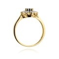 Inel Aur 14K cu Safir 0.70 ct si Diamante Naturale 0.10 ct - Img 3