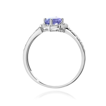 Inel Aur 14K cu Tanzanit 0.50 ct si Diamante Naturale 0.13 ct - Img 7