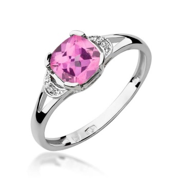Inel Aur 14K cu Topaz Roz 1.10 ct si Diamante Naturale 0.01 ct - Img 8