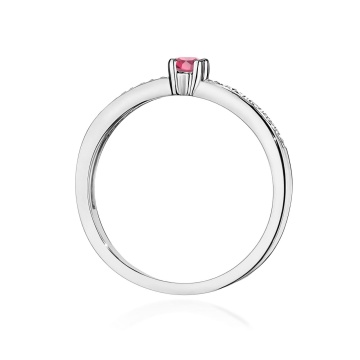 Inel Aur 14K cu Topaz Swiss 0.15 ct si Diamante Naturale 0.05 ct - Img 11