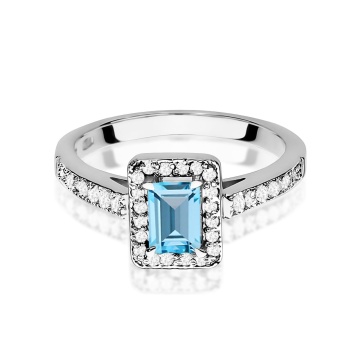 Inel Aur 14K cu Topaz Swiss 0.65 ct si Diamante Naturale 0.22 ct - Img 10