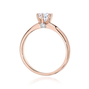Inel Aur 14K cu White Sapphire 0.60 ct si Diamante Naturale 0.04 ct - Img 10