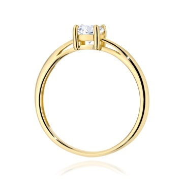 Inel Aur 14K cu White Sapphire 0.60 ct - Img 3