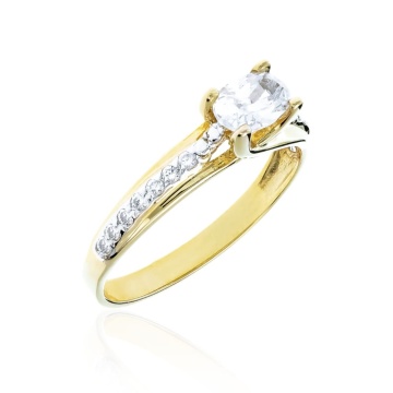 Inel Aur 8K Elegant Cu Zirconii - Design Rafinat - Img 6