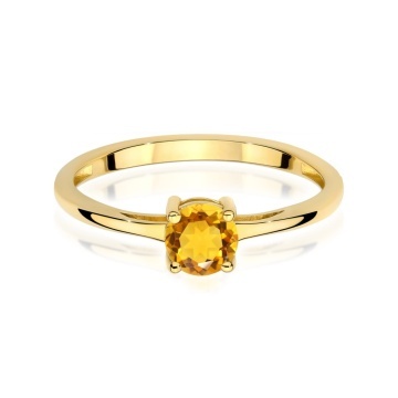 Inel Aur 9K cu Citrin 0.50 ct - Img 2