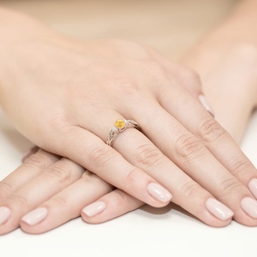 Inel Aur 9K cu Citrin 0.50 ct - Img 8