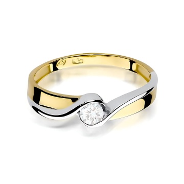 Inel Aur 9K cu Diamant de Laborator 0.15 ct - Img 2